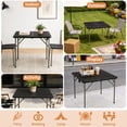 thumbnail image 7 of CL.HPAHKL Folding Table 34" Square Portable Plastic Card Table Foldable for Outdoor Dining Panic Patio Balcony Backyard Poolside, Black, 7 of 7