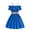 Blue, variant on Odeerbi Kids Girls Summer Chiffon Dresses Ruffle Off the Shoulder Dress Solid Color Sleeveless Dress Kids Girls Clothes