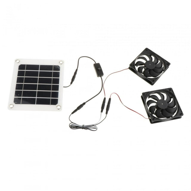 Panel solar, energía solar, 5 V, 10 W, panel monocristalino, solar, escape solar Ventilador doble