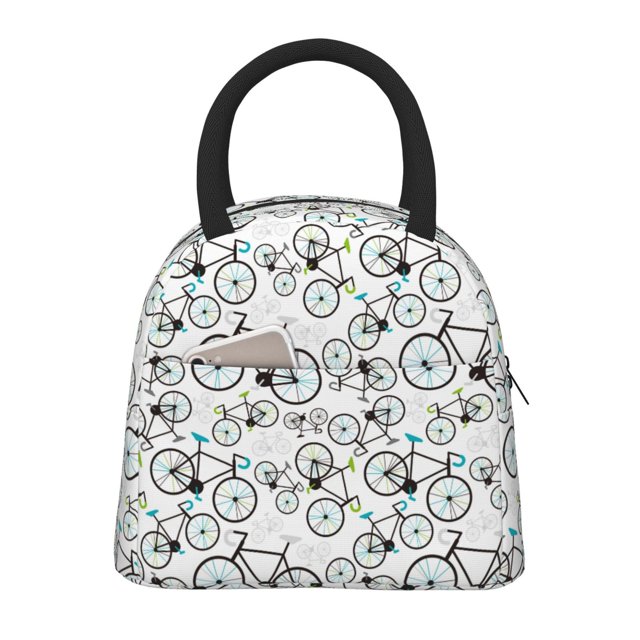 Disketp Bicycle Bolsa Térmica para Almuerzo, Lonchera con Abertura Amplia y Gran Capacidad, Organizador Reutilizable para Mujeres, Hombres y Adultos