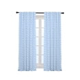 thumbnail image 3 of 3S Brother's Home Décor Curtains BOHO Design Set of 2 Panels Velvet Look Hanging Back Tap and Rod Pocket Décor Nursery Room Bedroom Kitchen Window - Made in Turkey 30Bab-Blue (52"Wx95"L), 3 of 6