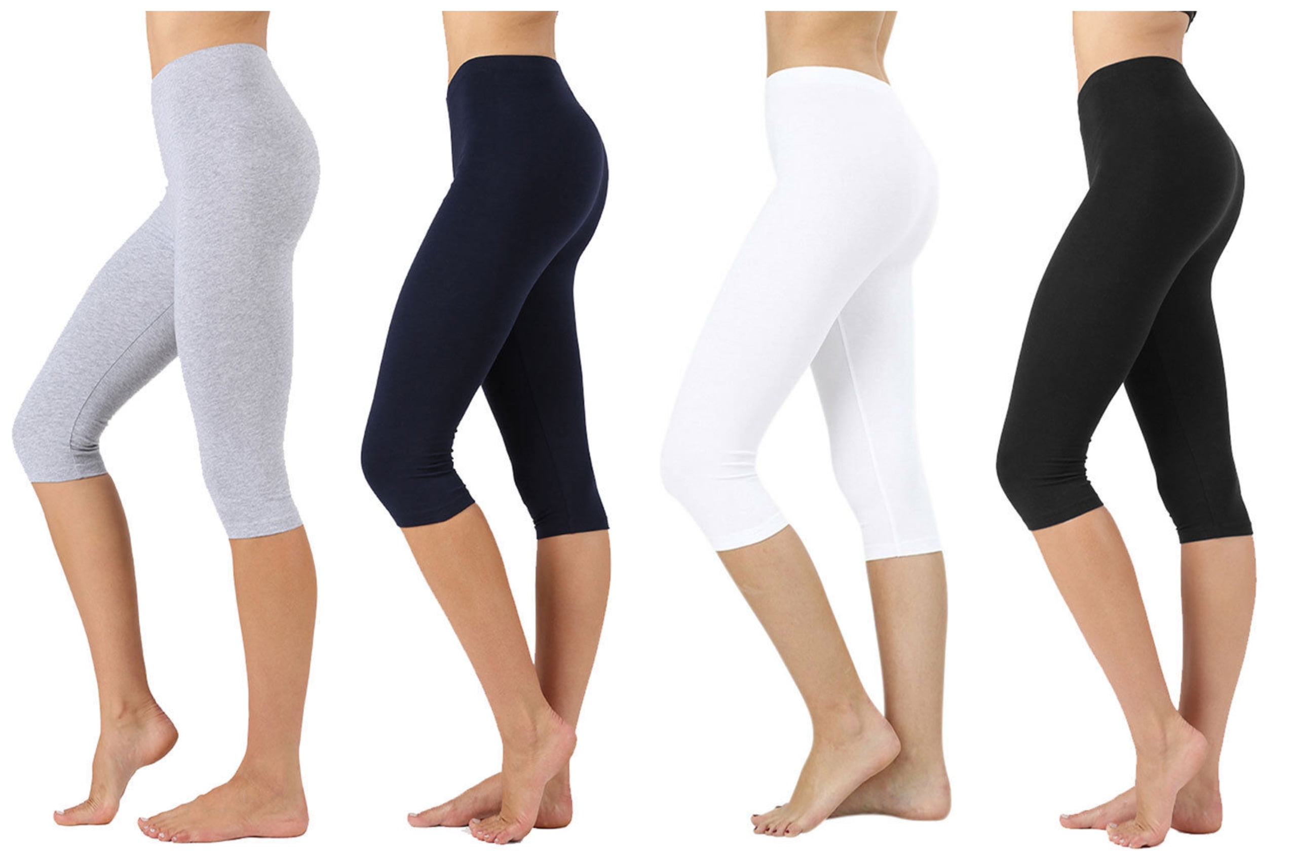 Tanga 4Pack Women's Everyday Capri Leggings