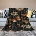 thumbnail image 2 of Orinice Butterfly Garden Blanket Floral Black Throw Blankets Gifts for Girls Women Adults Lightweight Soft  Cozy for Sofa Couch Bed Room Travel Birthday Party Decor  60x80in, 2 of 6