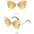 thumbnail image 5 of Lilgiuy Women Sunglasses Summer Rimless Diamond Butterfly Shape Sun Protection Glasses for Beach Hawaiian Vacation, 5 of 5