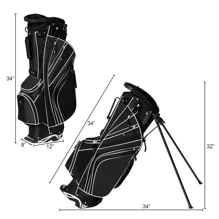 Free Shipping! Gymax Golf Stand Bag 6 Way Divider with