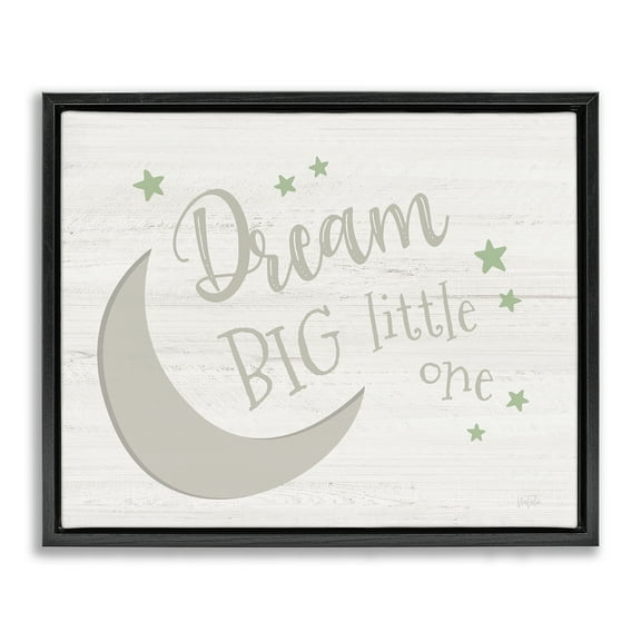Stupell Industries Dream Big Little One Landscape & Nature Painting Black Floater Framed Canvas Art Print Wall Art, 21 x 17