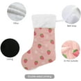thumbnail image 2 of SKYSONIC Strawberry Christmas Stocking Personalized Large Candy Stocking Hanging Gift Xmas Stockings Decoration for Family Holiday Party Ornaments Decor Fireplace, 2 of 7