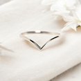 thumbnail image 3 of STERLING MINIMALIST 14K Solid Gold Dainty Women's Ring V Shaped Ring Curved Stackable Jewelry Simple Plain Statement Ring comfort Fit, 3 of 5