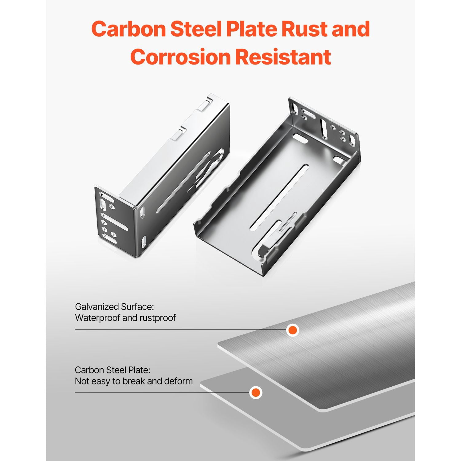 Drawer Slide Installation Brackets 20-Pack, 1mm Thick Galvanized Steel, Compatible with 1.81 Inch Wide Side-Mount Slides, 10 Pairs for Framed Cabinet Drawers