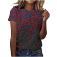 thumbnail image 7 of NSLGXD Women's 250th Anniversary Usa Shirt Round Neck Short Sleeve 4th of July Shirts Dressy Casual Holiday Graphic Tees S-3XL, 7 of 7