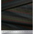 thumbnail image 3 of Soimoi Black Silk Fabric Circle Geometric Print Fabric by Yard 42 Inch Wide, 3 of 5