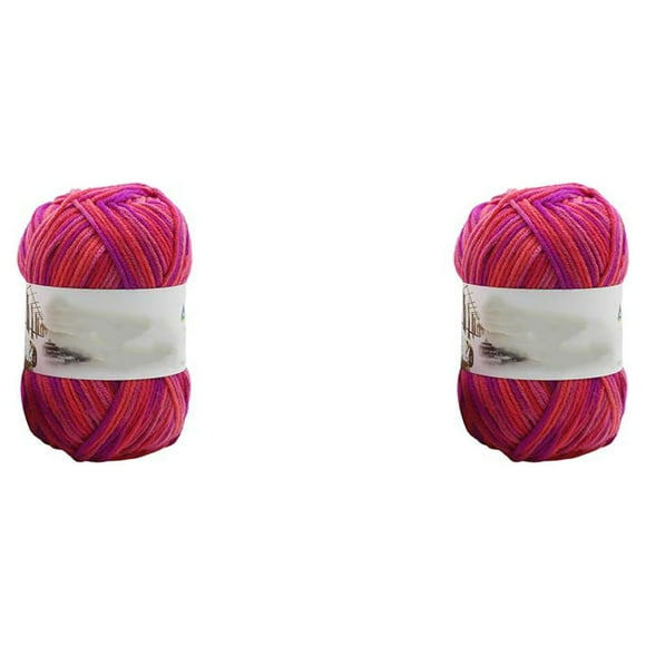 bedienty Knitting Yarn DIY Hand-knitting Milk Cotton Thread Crochet Weaving Accessory No.15 2Set