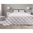thumbnail image 1 of Kitten Comforter & Sham Bedding Set, Flowers Cats with Striped Tails and a Ribbon, 3 pcs Duvet Set Microfiber Filling Quilt, 5 Sizes, Mauve Pale Pink, by Ambesonne, 1 of 4