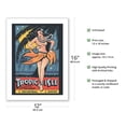 thumbnail image 2 of Tropic Isle - Hawaiian Hula Dancer - Pin Up Girl - Vintage Theater Poster c.1940s - Bamboo Fine Art 290gsm Paper (Unframed) 12x16in, 2 of 4