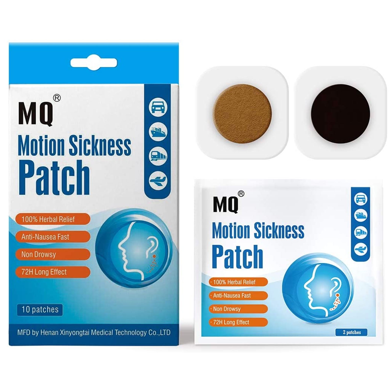 MQ Motion Sickness Patch,10 Count/ Box