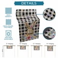 thumbnail image 6 of Bunny Easter Table Runner - 120 Inch Long Black Plaid Spring Floral Pastoral Retro Art Cotton and Linen Blended Dress Scarves Farmhouse Table Runner for Kitchen Dining, Coffee Table, 13" x 120", 6 of 8