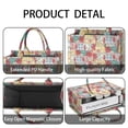 thumbnail image 4 of Large Capacity Tote Bag,Pioneer Flower Floral Print Pattern Handbag Fashion Luxury Tote Bag,15.7"x13"x 5.1" Inches,Laptop Compatible, 4 of 6