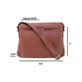 thumbnail image 4 of CTM®  Leather Shoulder Bag Purse with Side Organizer (Women's), 4 of 4