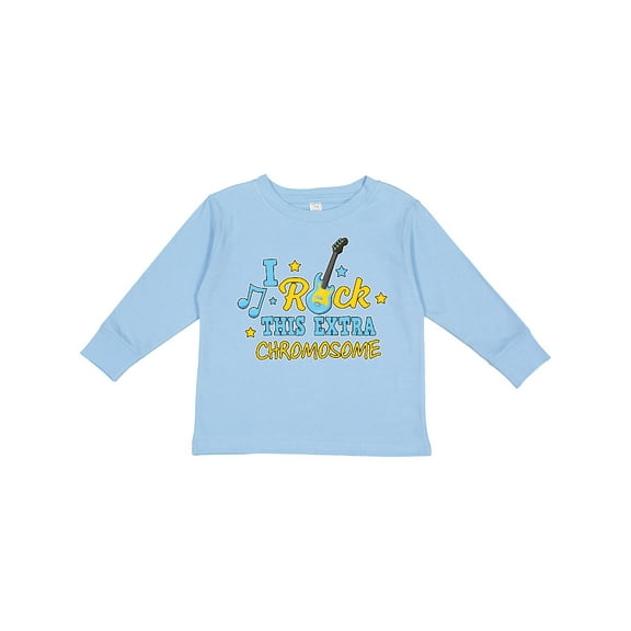 Inktastic I Rock This Extra Chromosome Down Syndrome Awareness Boys or Girls Long Sleeve Toddler T-Shirt