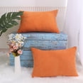 thumbnail image 5 of Unique Bargains 2-Pack Corduroy Decorative Throw Pillow Covers Orange 12" x 18", 5 of 8