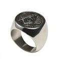 thumbnail image 2 of Free Mason Ring - Chiseled Face Freemasonry - Steel Silver Color Masonic Rings, 2 of 3