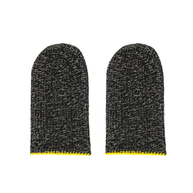 Braveheart 2pcs Gaming Screen Gloves Nylon Knitted Game Gloves Sweatproof Elastic Game Controller Sleeves, Yellow