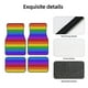 thumbnail image 4 of Fotbe Colorful Glitter Rainbow Juego de 4 Tapetes para Auto con Estampado – Alfombrillas de Goma Reforzada, Diseño Antideslizante, Protección para Todo el Año – Vehículos, Autos, Camionetas y SUVs, 4 of 7
