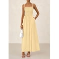 thumbnail image 3 of Vestido largo PRETTYGARDEN para mujer, fruncido, verano, playa 2025, 3 of 9