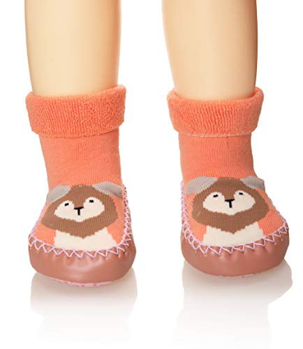 Eocom Baby Boy Girls Toddlers Christmas Gift Moccasins Non-Skid Indoor Slipper Winter Warm Shoes Socks 