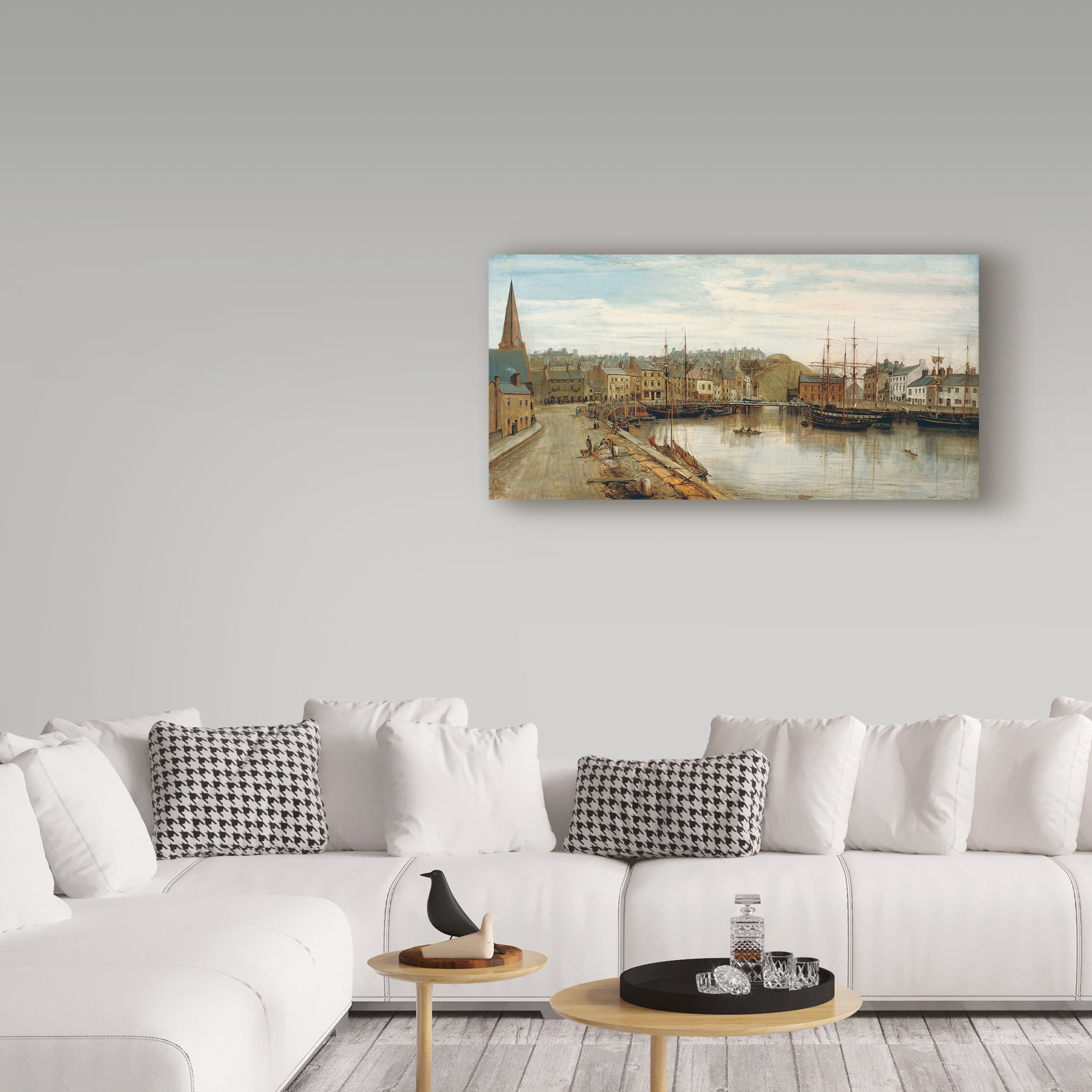 Trademark Fine Art 'The Old Harbour, Maryport, 1896' Canvas Art by William of Maryport Mitchell