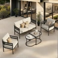 thumbnail image 3 of Grand Patio Woven Wicker 5-Piece Outdoor Conversation Set, 3 of 9