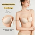 thumbnail image 5 of Honeysea Adhesive Bra Strapless Sticky Invisible Push up Silicone Bra for Backless Dress with Nipple Covers, 5 of 6