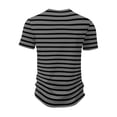 thumbnail image 5 of Mens Shirts Summer New Men's Popular T-shirt Printed V-neck Short Sleeved T-shirt Gifts for Men Gray Polyester M, 5 of 5