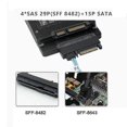 thumbnail image 4 of z Mini SAS SFF-8643 Host 1 to 4 SAS SFF-8482 29Pin Target SAS Disk 6Gbps Data Server Raid Cable 0.5M, 4 of 5