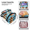 thumbnail image 3 of Ice Cream Double Layered Insulated Lunch Bag with Large Capacity and Dual Compartments, Refrigerated Meal Bag for Hand Carry 7.1x11.4x16.1 Inches, 3 of 6