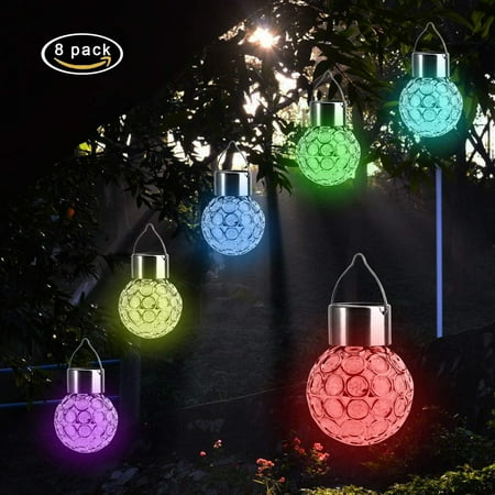 Garden Led Solar Hanging Lights Outdoor 8 Pack Garden Led Solar Hanging Lights Outdoor 8 Pack Decorative Globe Light