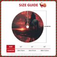 thumbnail image 2 of Lsque Lone Rider Under Red Sky Print Christmas Tree Skirt with Ties and Velcro,Xmas Holiday Decorations, Adjustable Tree Skirt-36", 2 of 6