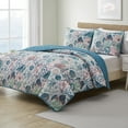 thumbnail image 2 of VCNY Home Ivory Coast 3-Piece Blue/Green Abstract Reversible Quilt Set, King, Adult, Unisex, 2 of 5