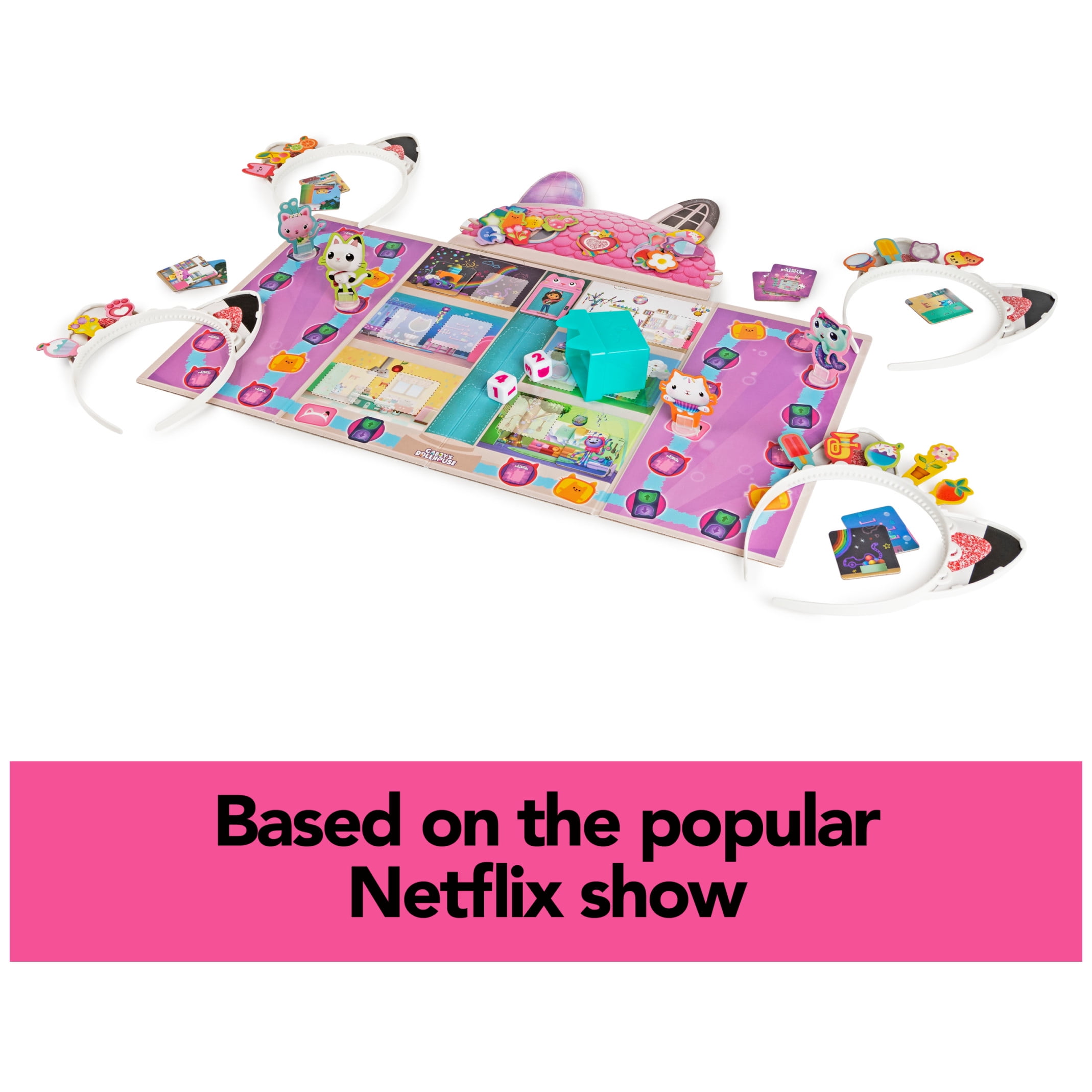 Gabby’s Dollhouse, Meow-mazing Board Game, for Kids Ages 4 and up