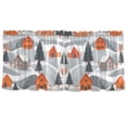 thumbnail image 7 of Yayeee Kitchen Curtains Tier Set of 2 Light Filtering 57"x24" Over Sink Window Panels, Gray Snow Houses, 7 of 7