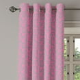 thumbnail image 2 of Ambesonne Floral Grommet Curtain, Big Grey Flowers Petals, 50" x 108", Pink and Grey, 2 of 6