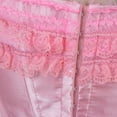 thumbnail image 5 of Stay Corset Overbust Corset Bustier women Pink Lace Trim Corset Women victorian corset 2XL, 5 of 5