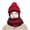 Red, variant on Clearance! Hassda Thickend Womens Winter Face Scarf Cover Hat 3Pcs Knitted Set Scarf Outdoor Accessory Clearance Sale