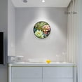 thumbnail image 3 of Dreamtimes Lotus Flowers with Leaves Pattern Wall Clock Silent Non Ticking 10 Inch Round Easy to Read for Home Office School Clock, 3 of 7