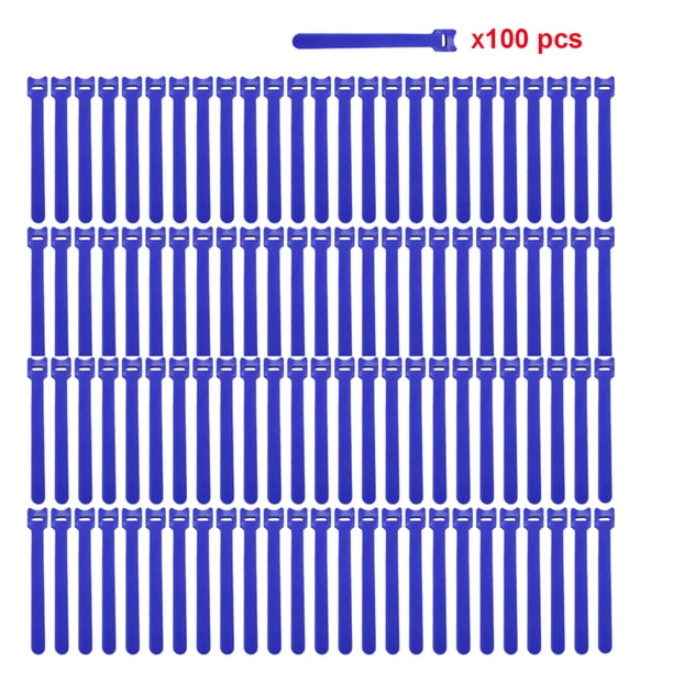 100 bridas para cables, correas de sujeción reutilizables para cables, bridas para cables