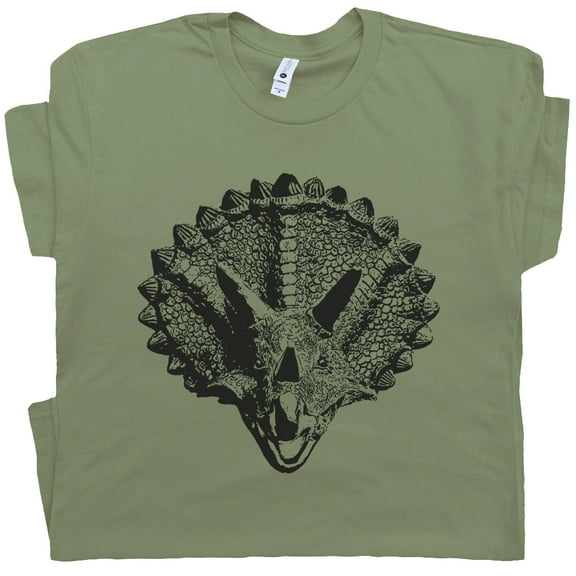 Triceratops T Shirt Cool Dinosaur Graphic Shirts Jurassic Theme Tee For Men Women T Rex Vintage Prehistoric Animal Design