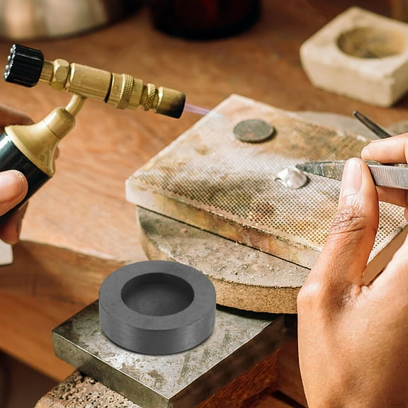 Hemoton FRCOLOR Round Graphite Crucible for Smelting Casting Metal 2 4ml Convenient Metals Melting Furnace