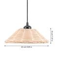 thumbnail image 5 of GOOHOCHY Plug In Pendant Lamp Ceiling Lamp Beige Round Illumination Study 1Set, 5 of 5