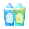 Tommee Tippee Hold Tight Baby Sippy Cup, Spill-Proof, 9+ Months, Green & Blue, 11 Ounces (2 Count)