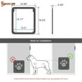 thumbnail image 4 of Spencer Pet Screen Door Sliding Dogs Door Window Screen Magnetic Flap Automatic Lockable Door Gate for Medium Large Dogs & Cats ( Inner Size: 12"x14"x0.5" ), 4 of 8